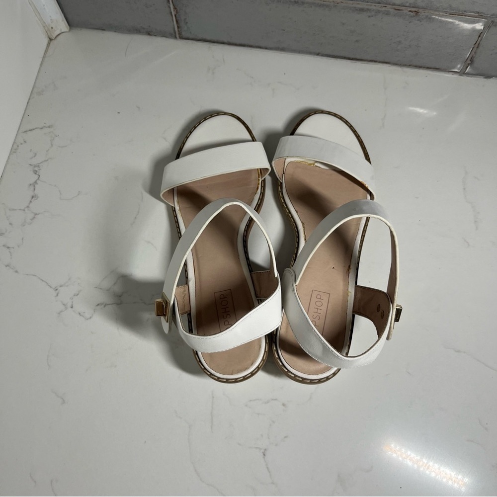 Topshop White Heartbreaker Two Part Heel Sandals 9 - Picture 5 of 13